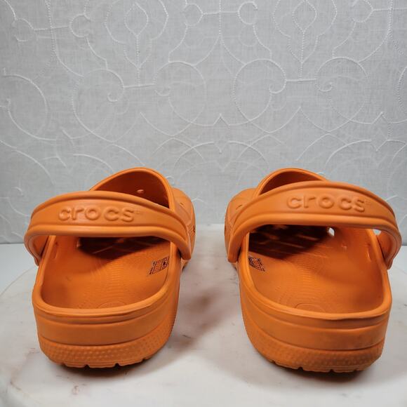 Crocs Ralen Classic Clog Unisex M8 W10 Orange Slip On Lightweight Casual Beach - Picture 8 of 13